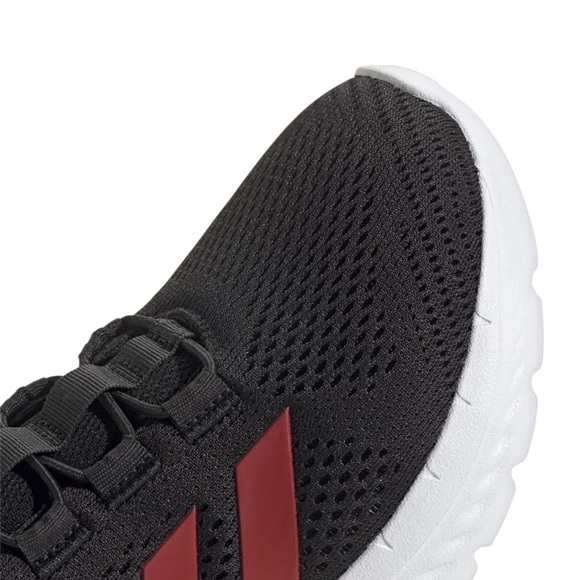 Adidas Mens Cloudfoam Comfy Elastic Lace Sneaker Shoes Black/Red IH3609 Size 7.5 - Picture 11 of 14